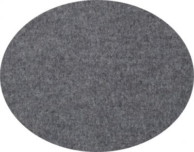 Anthrazitfarbene, runde Filz Sitzauflage für den Vitra Panton Chair von Hey Sign. Komfortable Stuhlauflage.